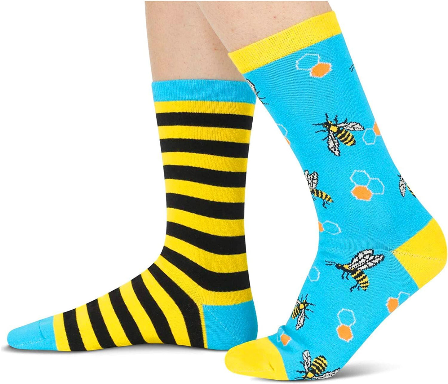 Funny Bee Socks Bumble Bee Gifts, Striped Socks Bee Keepers Gift Bee Accessories for Women