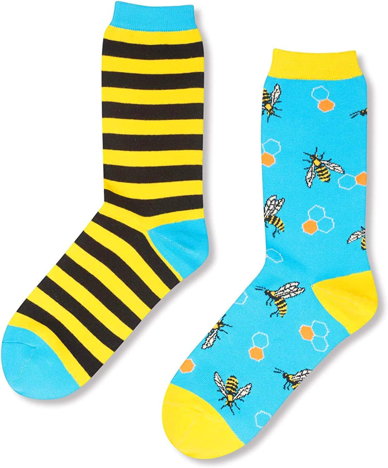 Funny Bee Socks Bumble Bee Gifts, Striped Socks Bee Keepers Gift Bee Accessories for Women